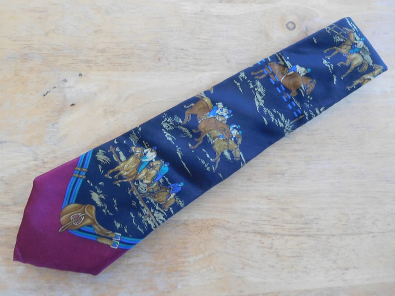 Horse Steeplechase Race silk necktie by ROOSTER