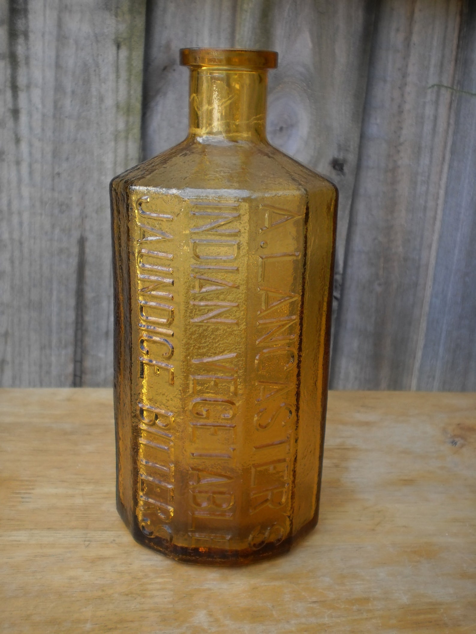 Wheaton Amber Glass Lancasters Indian Vegetable Bitters Bottle Etsy