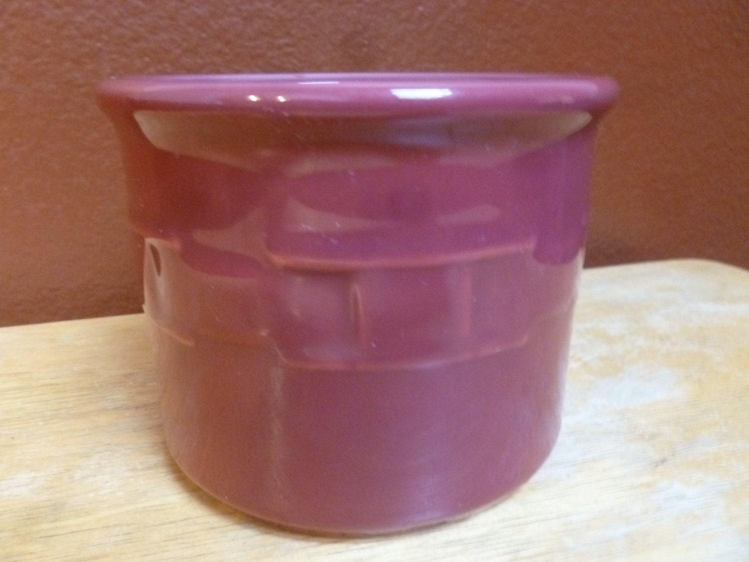 Longaberger Pottery Bowl Jar Woven Traditions Cinnamon Color Etsy