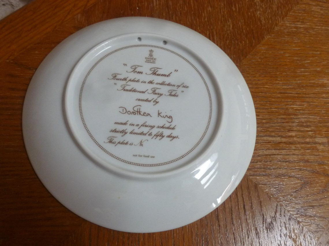 Kaiser Germany Tom Thumb plate by Dorothea King Etsy
