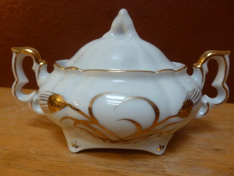 Very popular Deluxe Antique Lefton China sugar with bowl lid