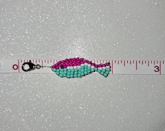 Beaded fish charm or keychain
