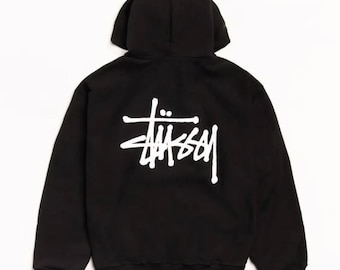 Basic Stussy Unisex Pullover Oversized Hoodie
