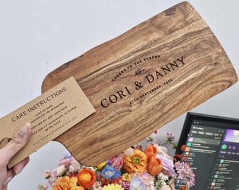 Personalised Serving Board, Chopping Board, Serving Tray, Personalised Cheese Board, Charcuterie, Wedding Gift, New Home Gift, Couple Gift,