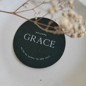 Marque-places IMPRIMÉS pour mariage, marque-places ronds, noms de lieux pour mariage, marque-places pour mariage, marque-places pour douche nuptiale