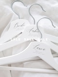 Engraved White Wooden Bridesmaid Hanger, Bridal Party Gift (IMPERFECT) product logo