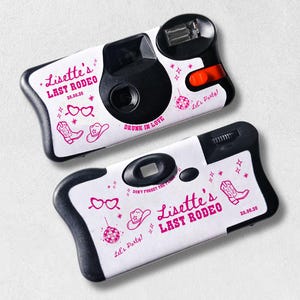 2 x Kodak Disposable Camera Wrap Whimsical Drawing , 2 x stickers **byo camera, sticker wrap only** Last Rodeo, Bachelorette Hens Party