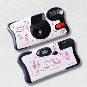 2 x Kodak Disposable Camera Wrap Whimsical Drawing , 2 x stickers **byo camera, sticker wrap only** Hen's Party, Bachelorette Party