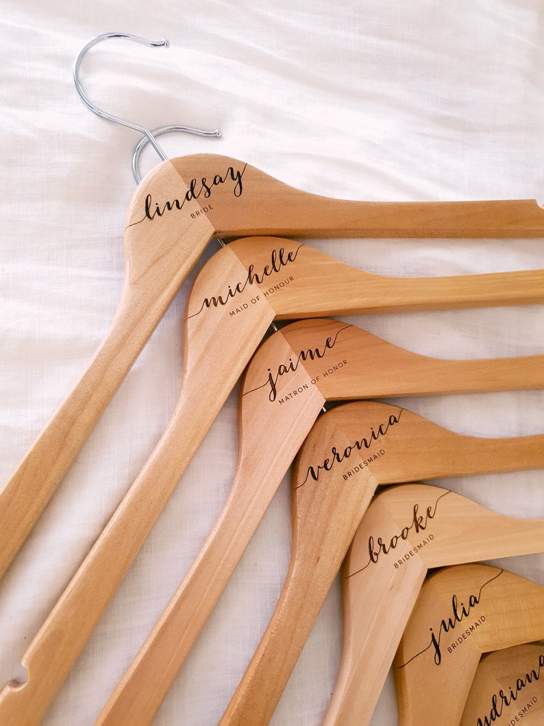 Personalised Custom Wooden Engraved Wedding Clothes Etsy
