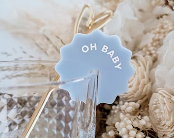 Wavy Acrylic Drink Tags, Party Decor, Wedding & Hens Party