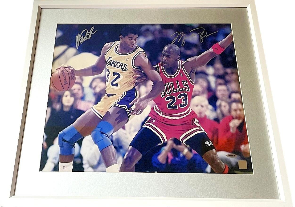 Michael Jordan and Magic Johnson Poster - Etsy