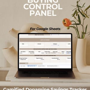 Dopamine Saving Challenge Spreadsheet, Impulse Buying Control Panel for Google Sheets, Smart Expense Tracker, Money Saving Game