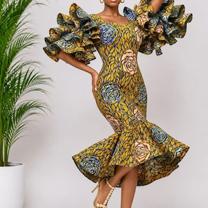 nigeria african dress designs Nigerian for Women traditional nigerian dresses Claudia Marie material_Orgain Cotton Size:IT41