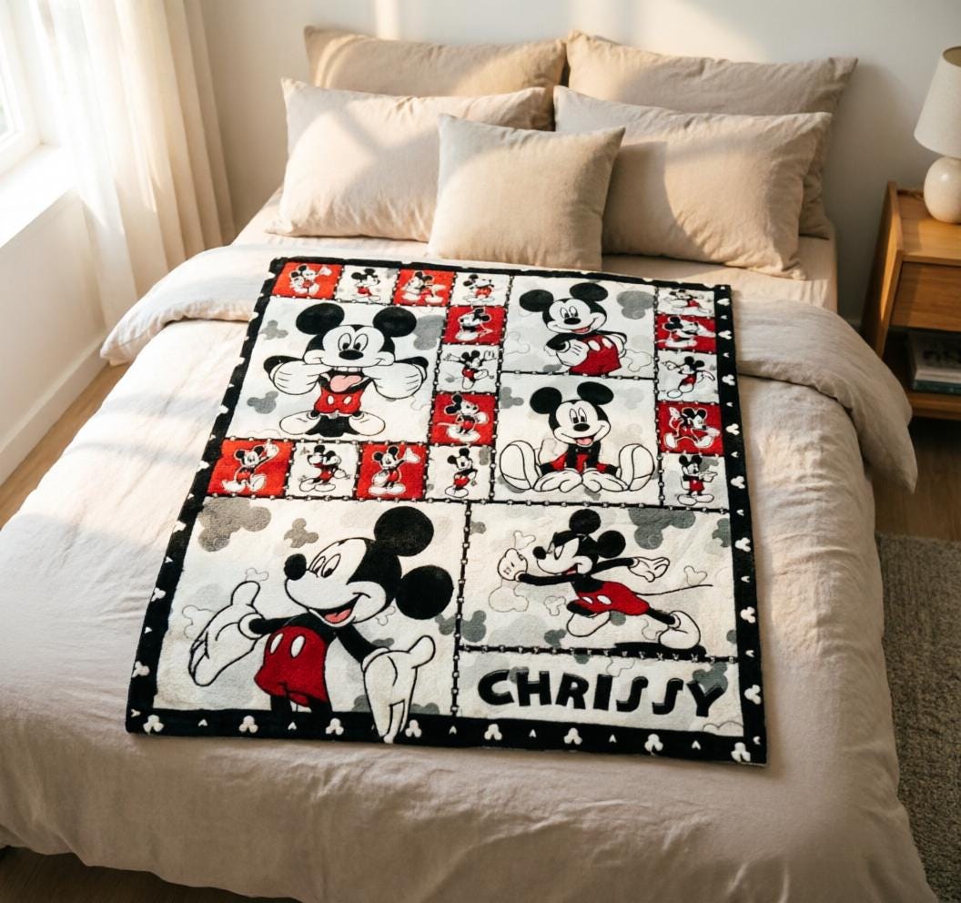 Mickey Mouse Vintage Bedding - Etsy