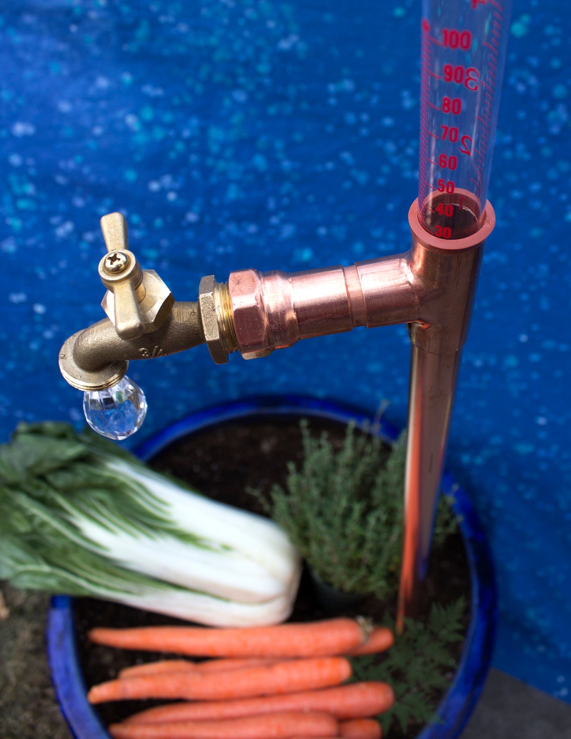 RAIN GAUGE Copper Rain Gauge Copperdreamz Etsy