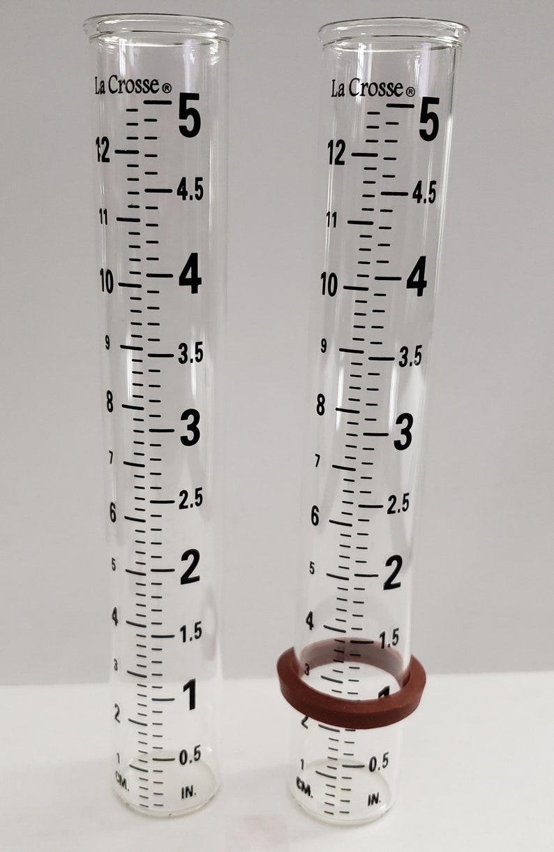 Rain Gauge Glass Vial replacement SET OF 2 Etsy