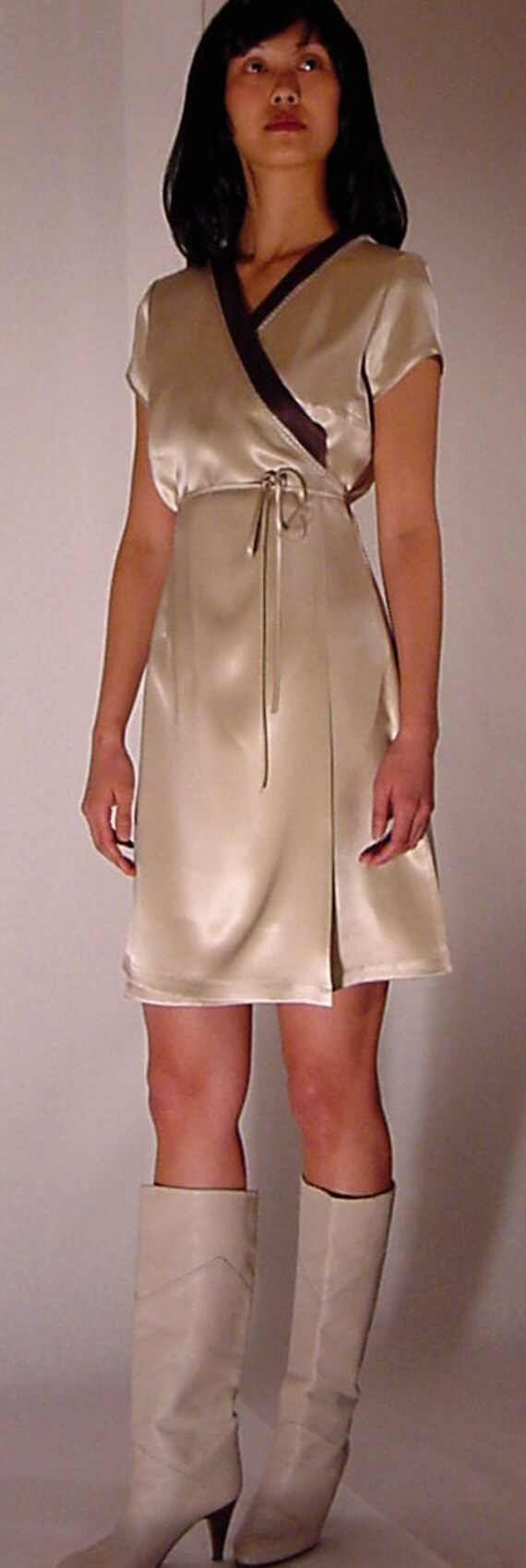 silk wrap dress short