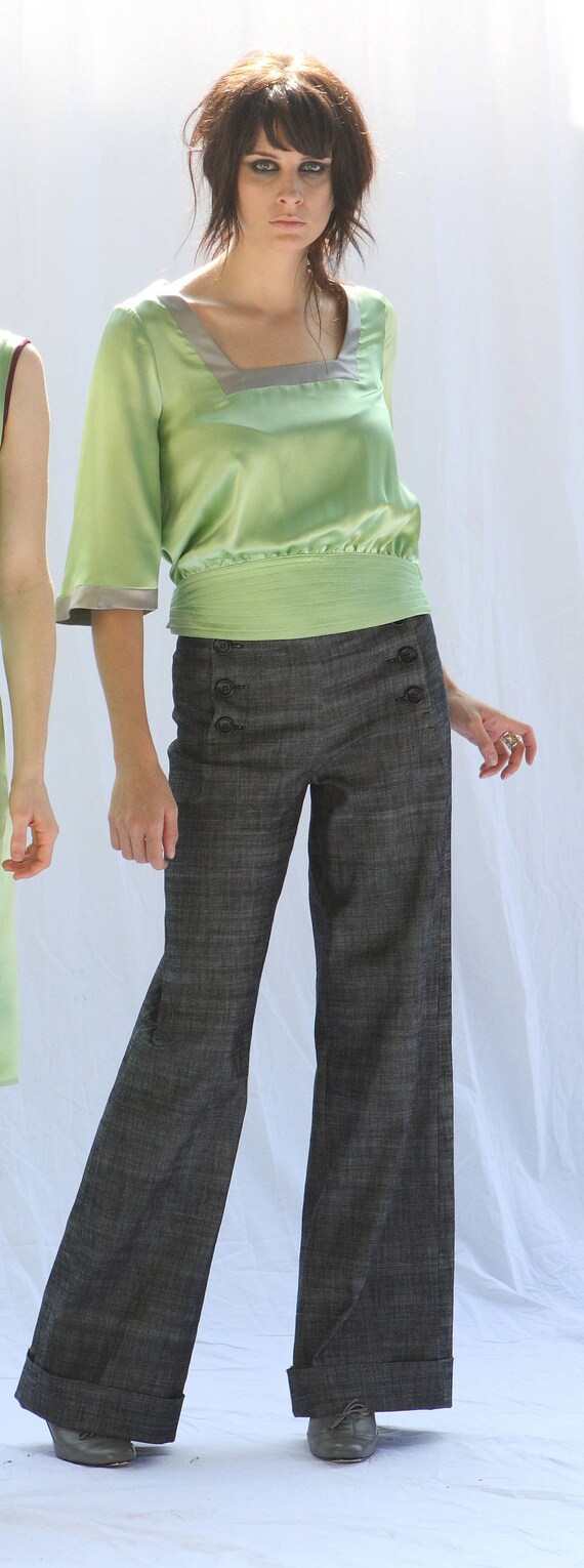 womens sailor pants jeans