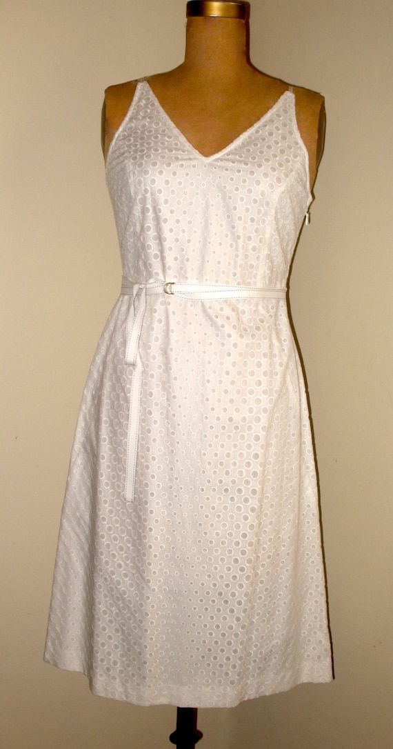 white sheath midi dress