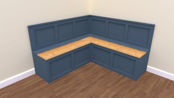 Hand Crafted Pine Corner Monk's Bench with Storage - Custom Sizes Available