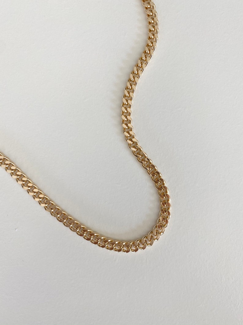 Thick Curb Chain for Mask Gold Brass Mask Chain Cuban Link Gold Curb Chain Gold Mask Chain Curb Mask Chain Mask Jewelry