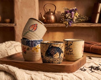 山根清巌作 鬼萩茶わん 山根清玩 - Etsy 日本