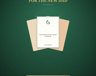 Personalized New Dad Affirmation Deck, Custom 52-Card Survival Kit (Digital Download)