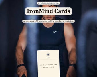 Personalized Fitness Motivation Cards, Custom Workout Affirmations (Digital Download)