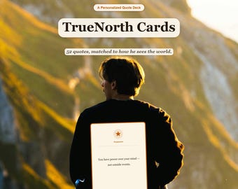 Personalized Quote Cards for Him, Custom Motivational Deck, Birthday Gift, Keepsake, Instant Digital Download