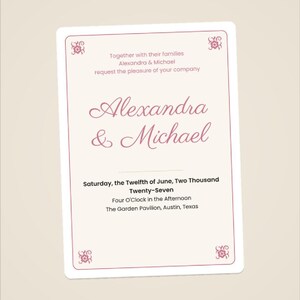 Personalized Wedding Invitation Suite, Floral Minimal Styles (Digital PDF) image 8