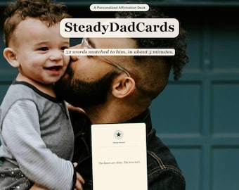 Gepersonaliseerde bemoedigingskaartjes voor papa, een set op maat gemaakte aanmoedigingskaartjes, een verjaardagscadeau, een aandenken, direct digitaal te downloaden.