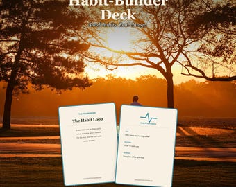 Personalized Habit Tracker Deck, Goal Cards, Self-Care Framework (Digital Download)