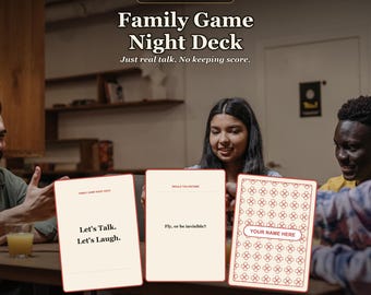 Personalized Family Conversation Card Game, Custom Would You Rather Deck (Digital Download)