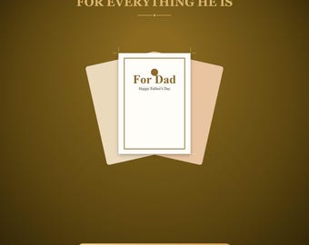 Personalized Father's Day Card, Bonus Dad Type Insert, Keepsake Gift, Instant Digital Download