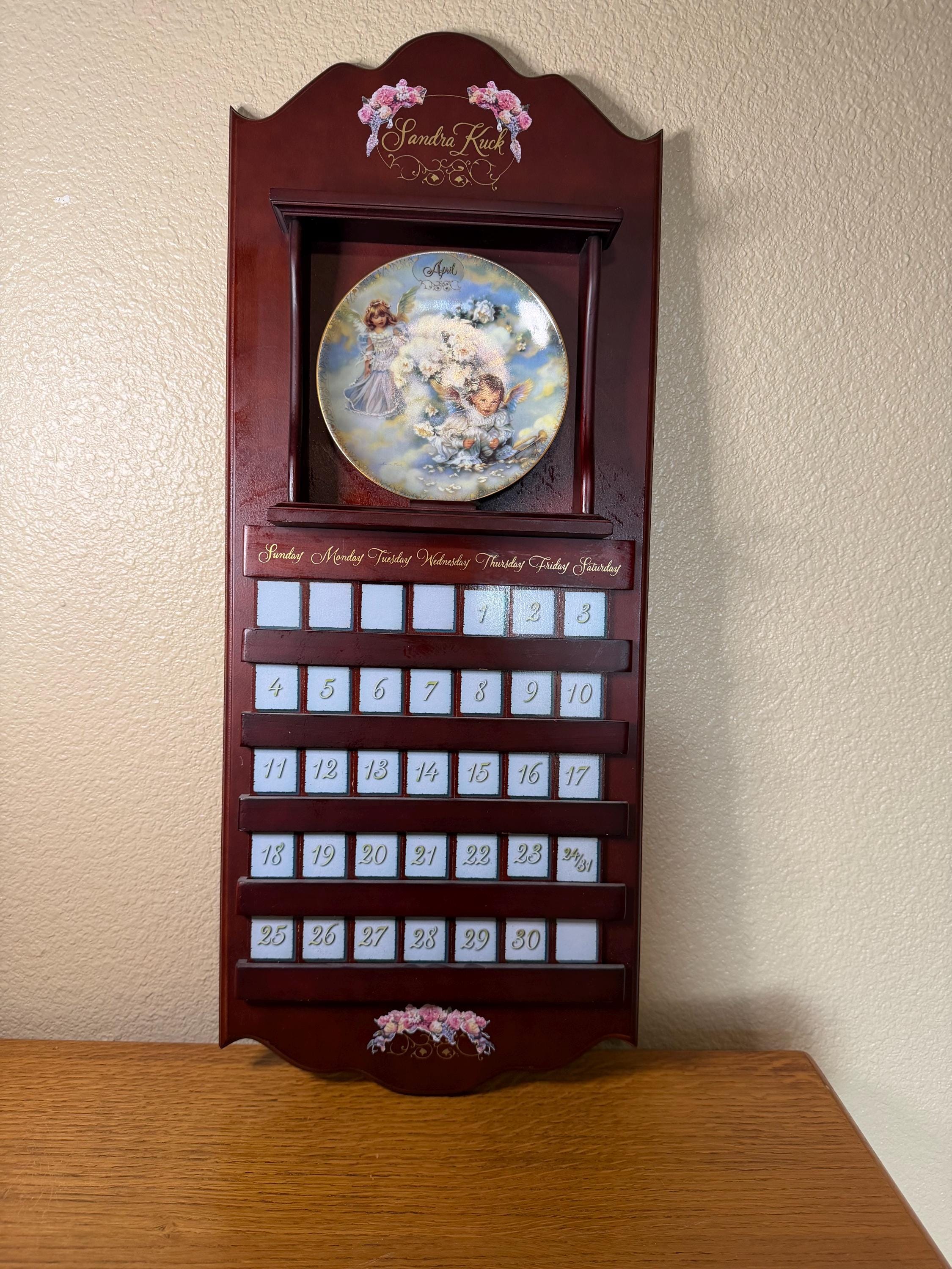 90s USA製 ヴィンテージ万年カレンダー りんご 稀少 木製 90s Wood Calendar - Etsy
