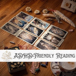 Lectura de Tarot para TDAH / Claridad y Enfoque Suaves / PDF personalizado de la Cruz Celta de 10 cartas