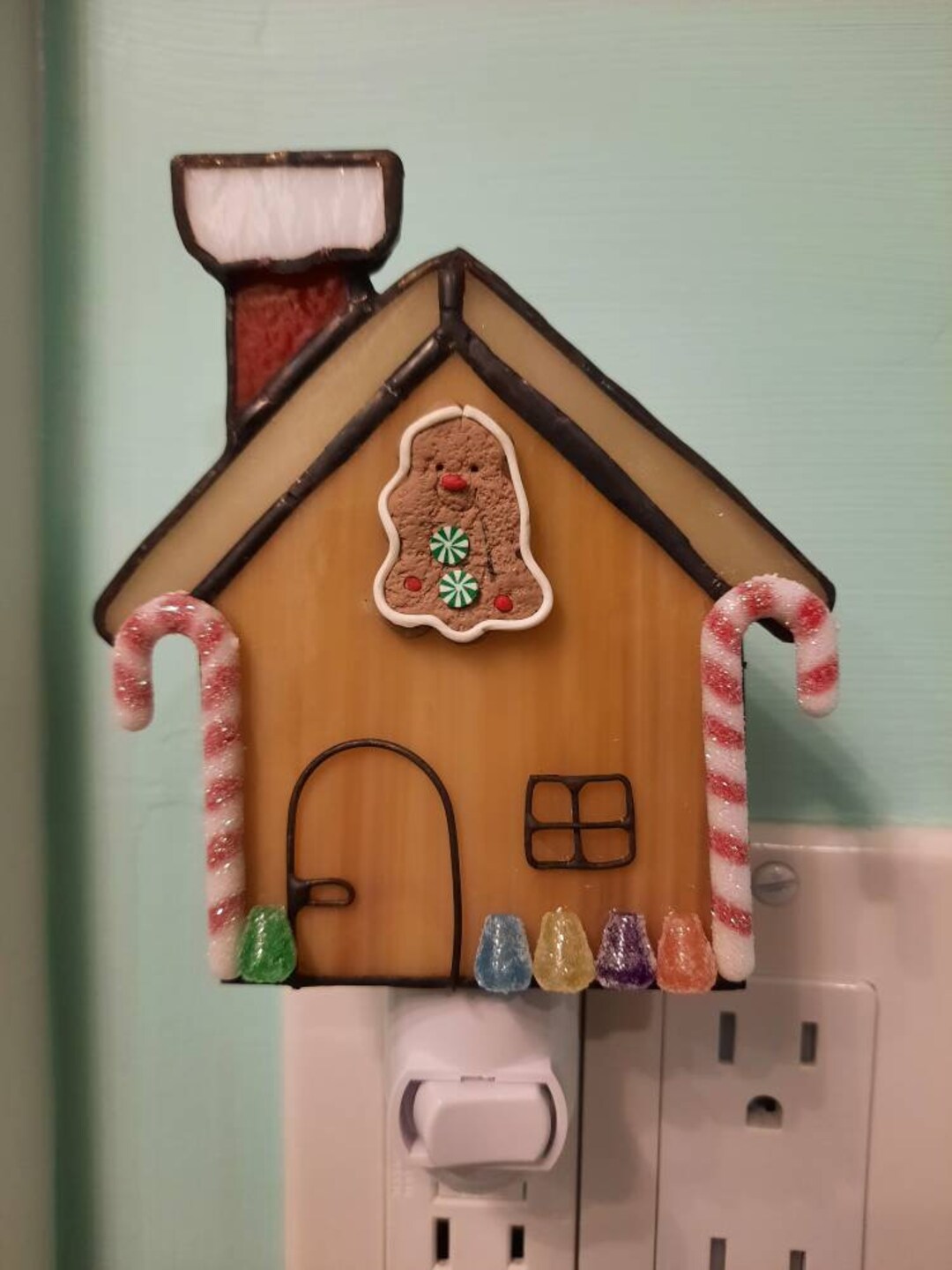 Gingerbread House Night Light - Etsy