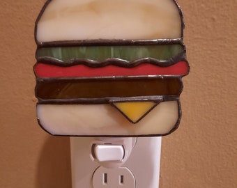 Luz nocturna de hamburguesa con queso