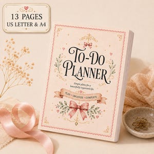 Planificador de tareas imprimible en PDF, lista de tareas diarias, semanales y por horas, planificador personal para el trabajo y el hogar, tamaño A4 (tamaño carta estadounidense).