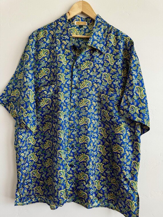 Napoleon Made In Italy Silk Paisley Shirt Men’s XXL