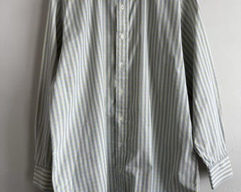 Hamilton overhemd voor heren, vintage blauw-geel geruit, met knoopsluiting en lange mouwen.