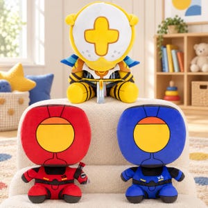 Robotplyschleksaksset, V1 V2 Mecha-fyllda dockor, Gamer Controller-plysch