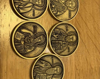 Orthodox saints on 40mm brass coin