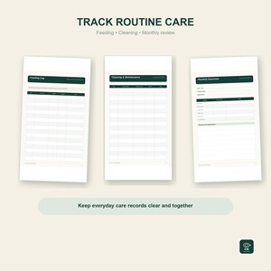 Ball Python Care Tracker Printable, Feeding Weight Shedding and Habitat Log image 4
