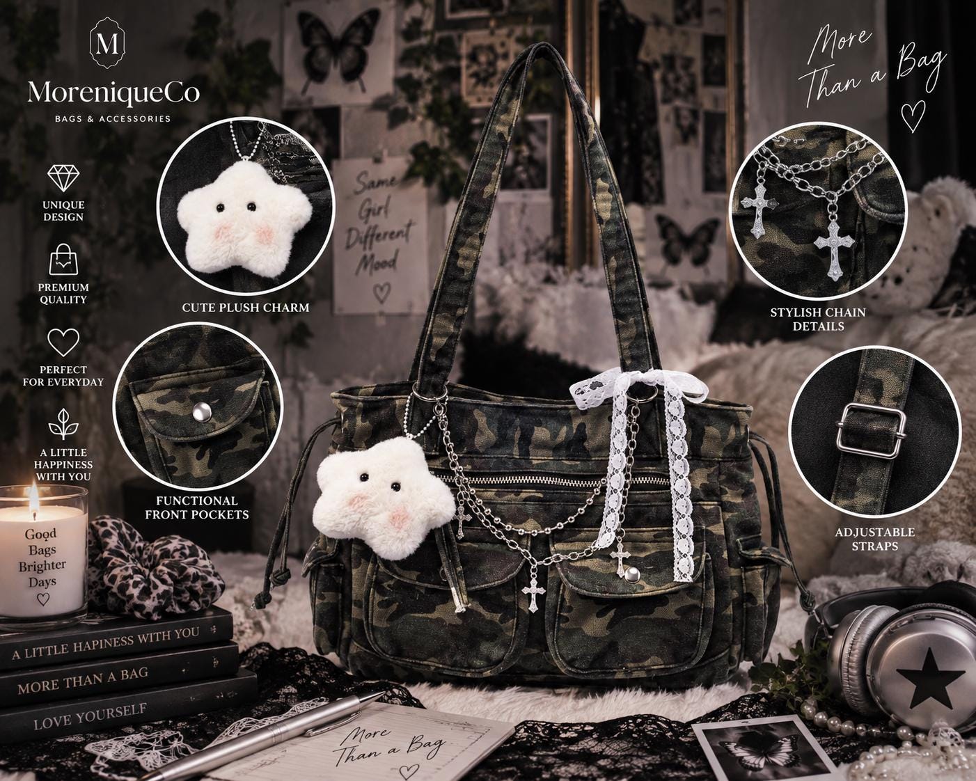 Camo Purse Y2k - Etsy