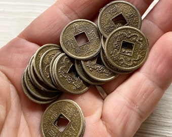 Charms im chinesischen Stil mit Antik-Messing-Optik