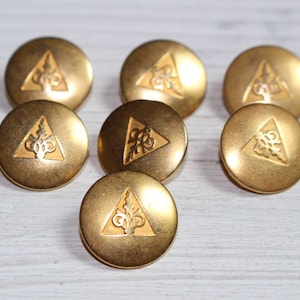 Vintage French metal buttons