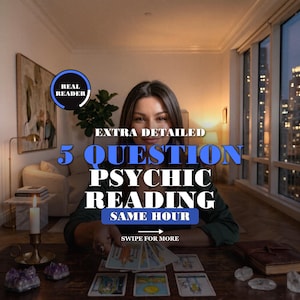5 Question Psychic Reading | Ask Me Five Questions, Love, Career & Future | Clear Honest Tarot Answers | Same Hour image 1