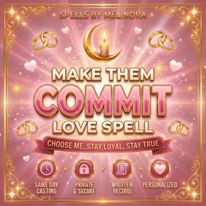 Feitiço de Compromisso | Faça com que se comprometam, Feitiço de Lealdade, Escolha-me, Ritual para Relacionamento Sério | Lançamento no mesmo dia por Spells By Melinora imagem 1