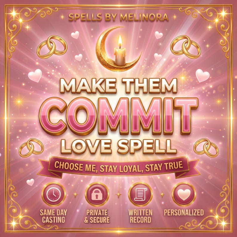 Feitiço de Compromisso | Faça com que se comprometam, Feitiço de Lealdade, Escolha-me, Ritual para Relacionamento Sério | Lançamento no mesmo dia por Spells By Melinora imagem 1